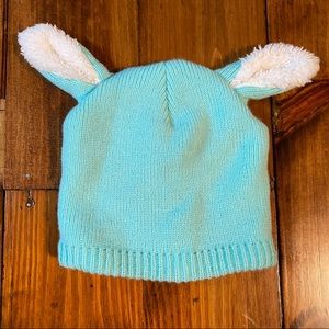 Blue and White Kid’s Hat With Ears